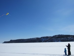 Go Fly a Kite! A Winter Ice Hike on Lake Superior