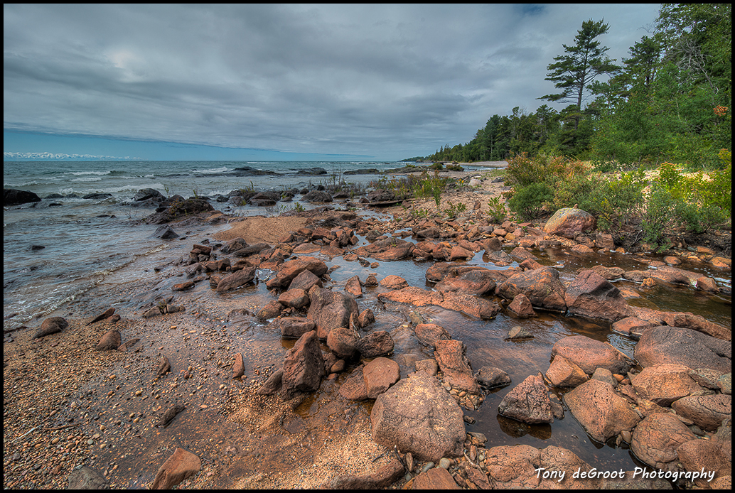 The shoreline on Lake Superior