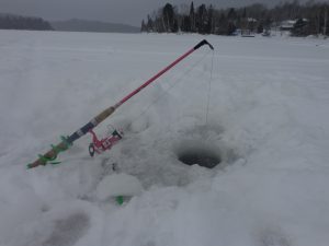 Windy Day on Windy Lake: Perfect Occasion for an Ice Fishing Trip