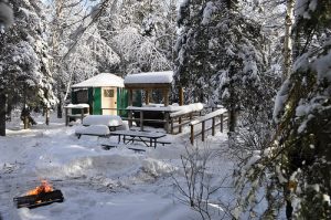 Windy Lake Yurt in Winter