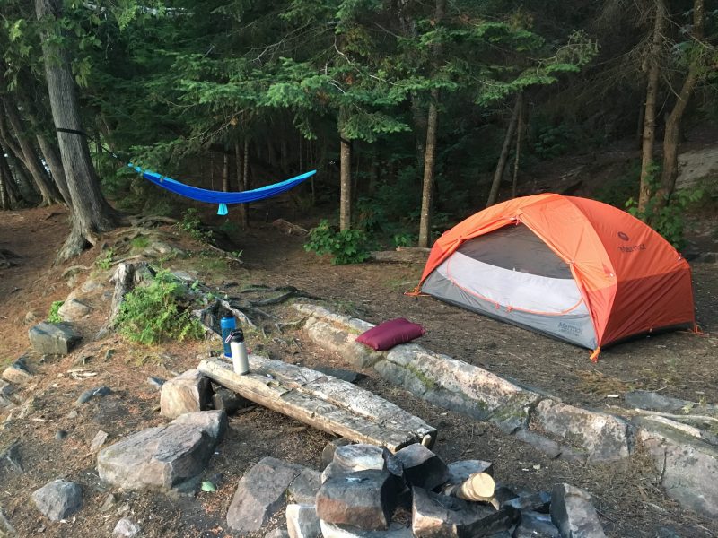 Backcountry camping at Tom Thomson Lake, Algonquin